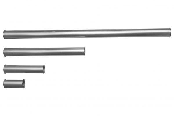 Pellets Einblasrohr mit Bördelrand. L=0,25 m